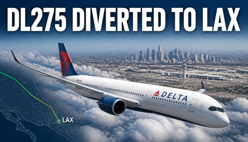 Delta Flight DL275 diverted to LAX airport due to an Airbus A350 technical incident.