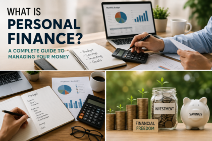 Person planning a monthly budget and managing personal finances